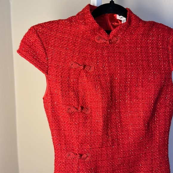 NWT Sau Lee Natasha Cap Sleeve Minidress Red size 0 - Picture 9 of 11